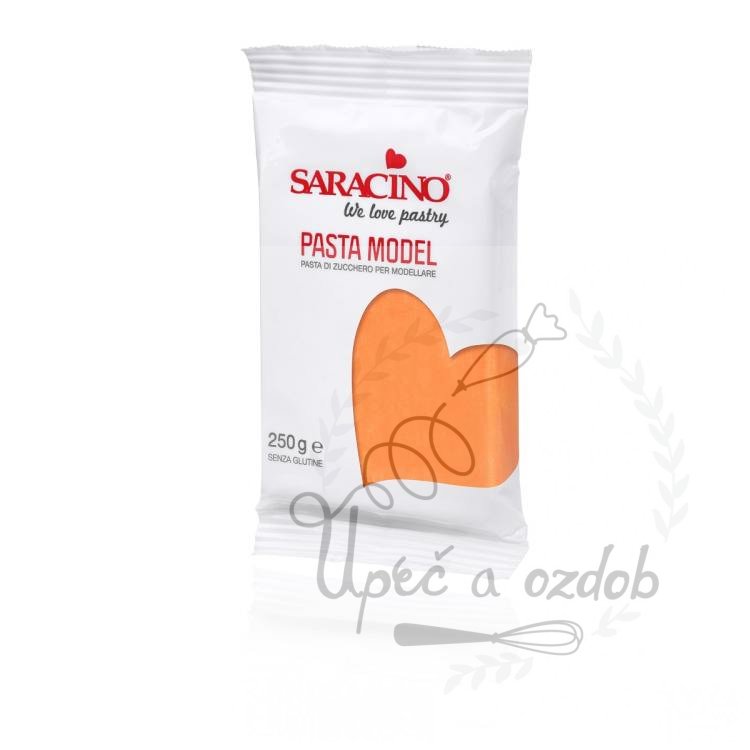 Modelovací fondán na dort Saracino oranžový (250 g)