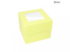 Dortová krabice žlutá 15 x 15 x 15 cm