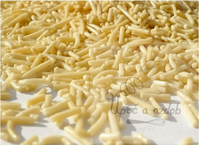 Tyčinky z bílé polevy (50g)