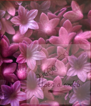 Jedlý papír- mini květy více barev 40ks - mini květy: fialové