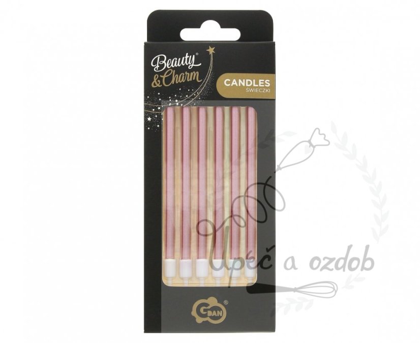 Svíčky růžové zlato 6ks