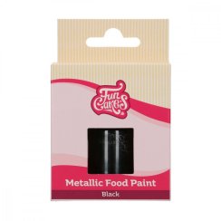 Metalická jedlá barva Funcakes - Černá