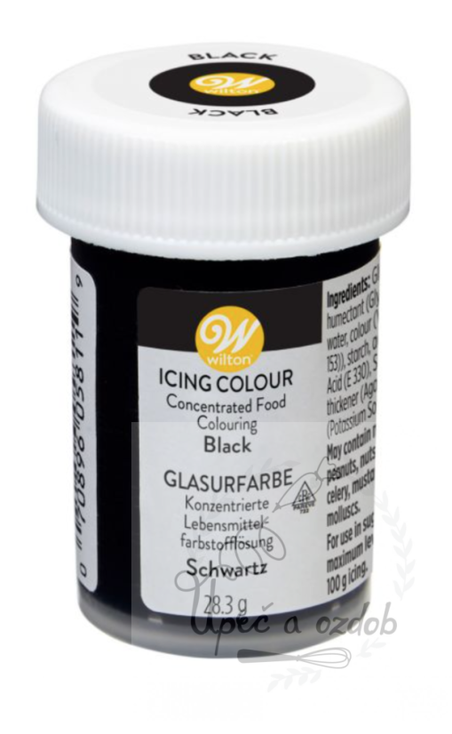 Gelová barvy Wilton - Černá