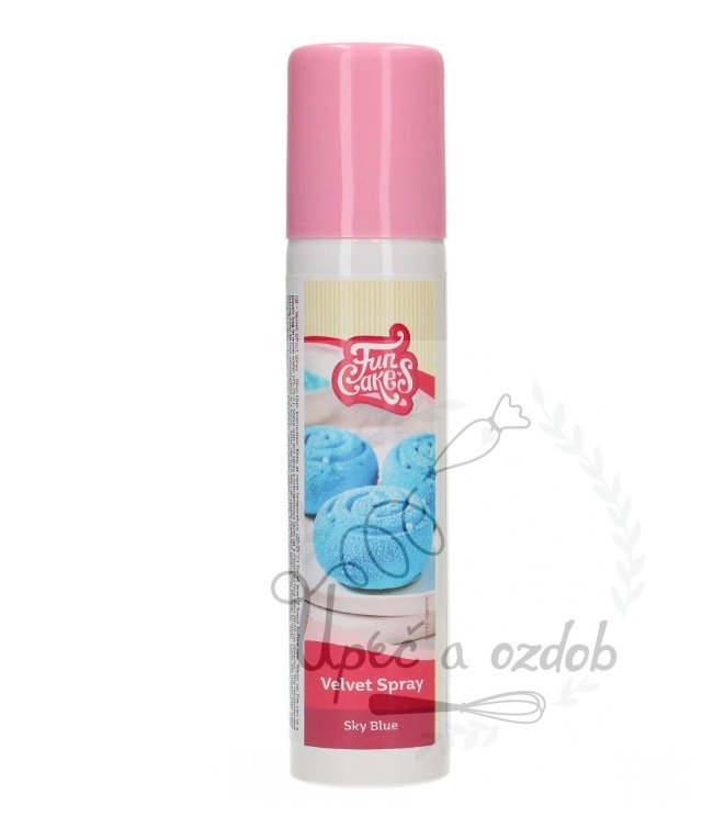 Sametový efekt sprej Funcakes - modrý 100ml