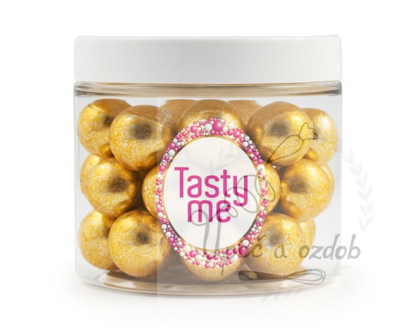 Křupavé čokoládové koule xl - zlaté