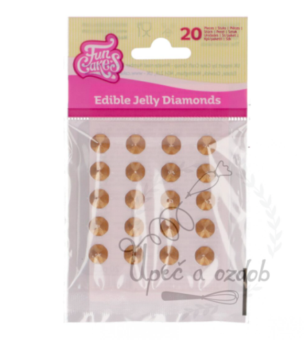 Želé Diamanty - Zlaté 20ks