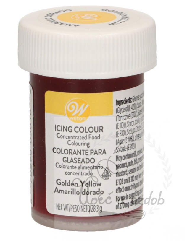 Gelová barvy Wilton - Zlatě žlutá
