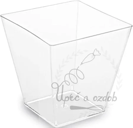 Plastový kelímek hranatý - 200ml