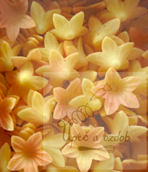 Jedlý papír- mini květy více barev 40ks - mini květy: žluté