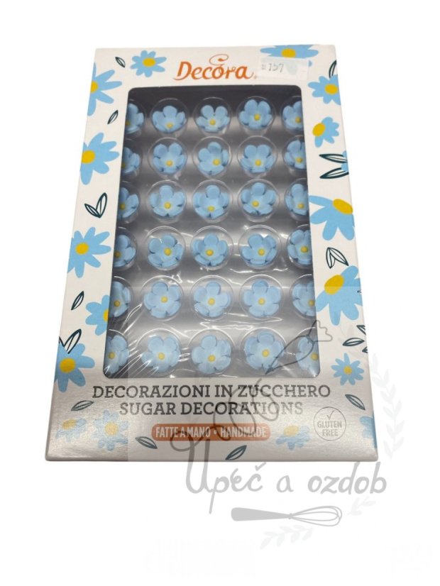Cukrové květiny malé modré Cukrové květiny malé modré