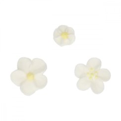 Cukrové zdobení FunCakes - květy bílé mix velikostí 32 ks