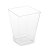 Sklenička plastová hranatá čirá - 160 ml