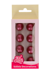 Čokoládové kuličky - perleťově červené