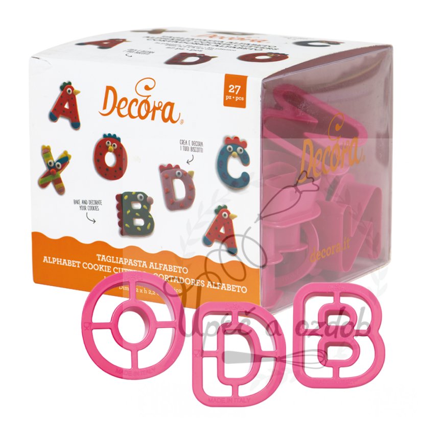 Vykrajovátka abeceda 27ks 5,2x2,2cm
