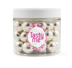 Křupavé čokoládové koule xl - stříbrné