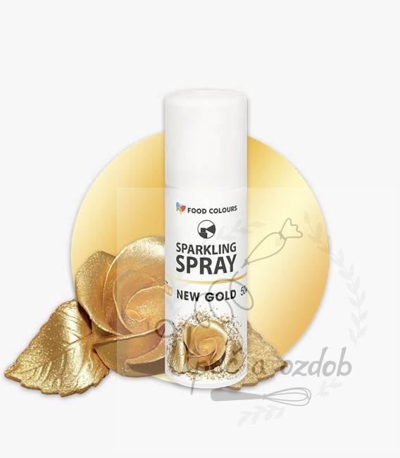 Barva ve spreji Food Colours New Gold (50 ml) Zlatá Barva ve spreji Food Colours New Gold (50 ml) Zlatá