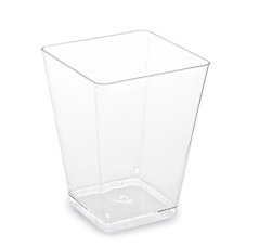 Sklenička plastová hranatá čirá - 160 ml