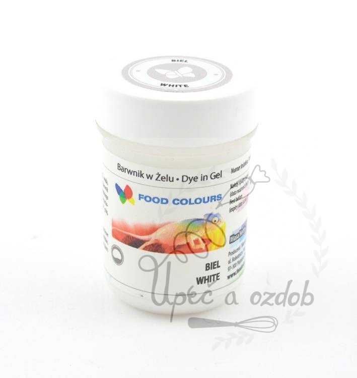 Food Colours gelová barva (White) bílá 35 g Bez E171
